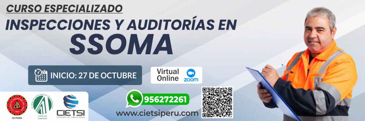 CURSO ESPECIALIZADO INSPECCIONES Y AUDITORÍAS EN SSOMA 2025