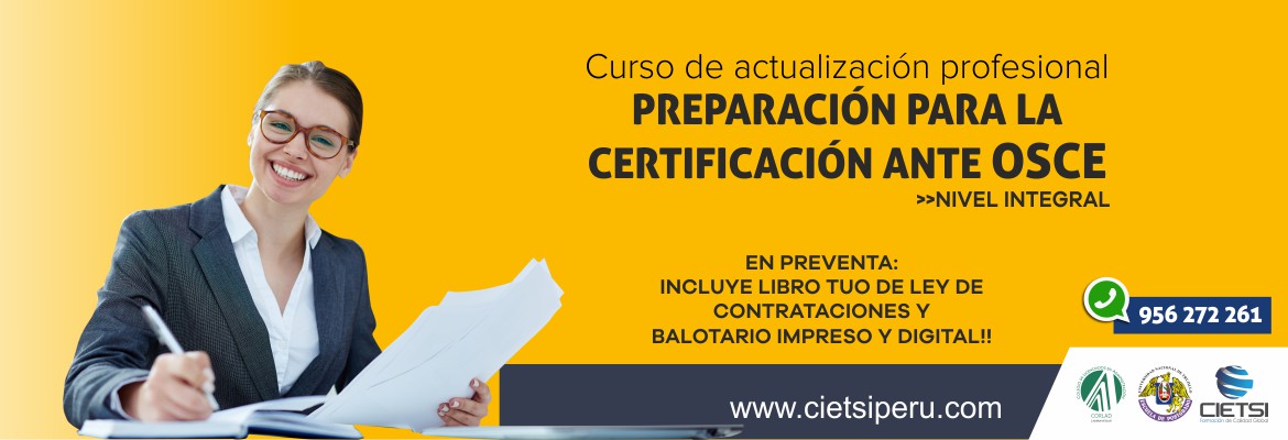 curso de preparaciOn para la certificaciOn ante osce 2019 nivel integral nuevo