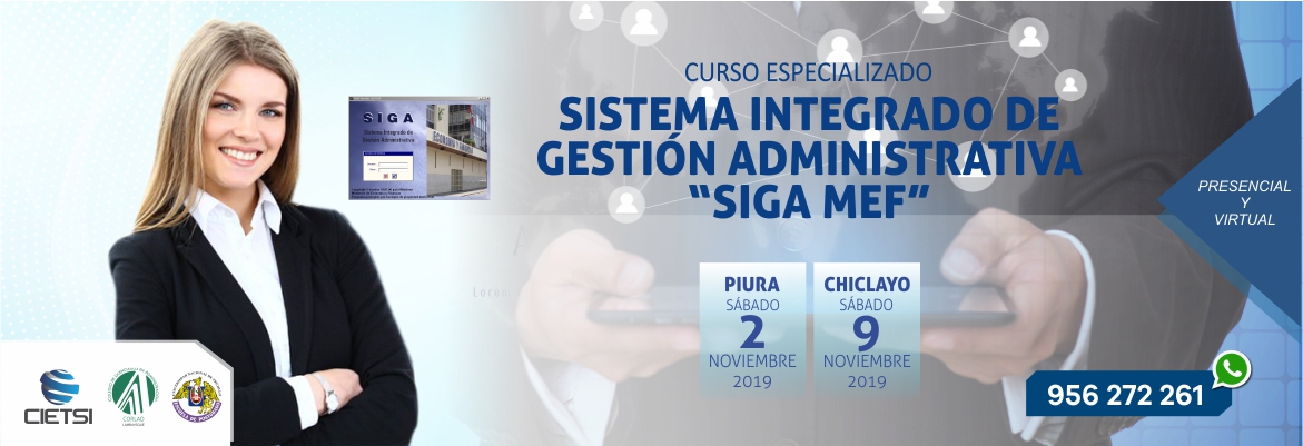 curso especializado sistema integrado de gestiOn administrativa siga mef noviembre 2019