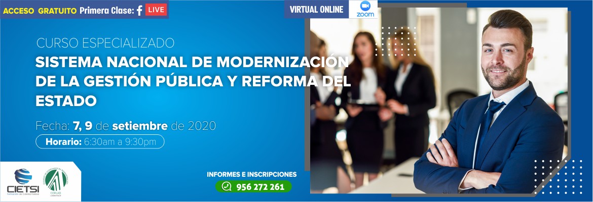 curso especializado sistema nacional de modernizaciOn de la gestiOn pUblica y reforma del estado 2020