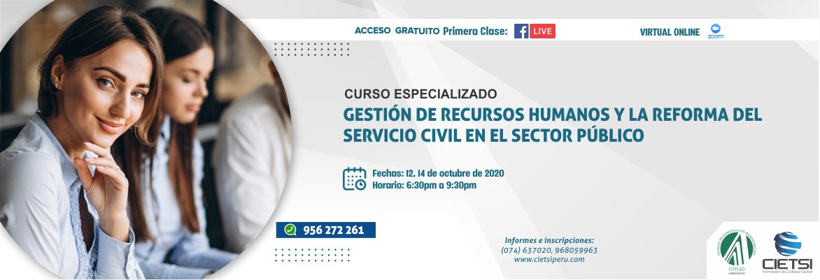 curso especializado gestiOn de recursos humanos y la reforma del servicio civil en el sector pUblico 2020