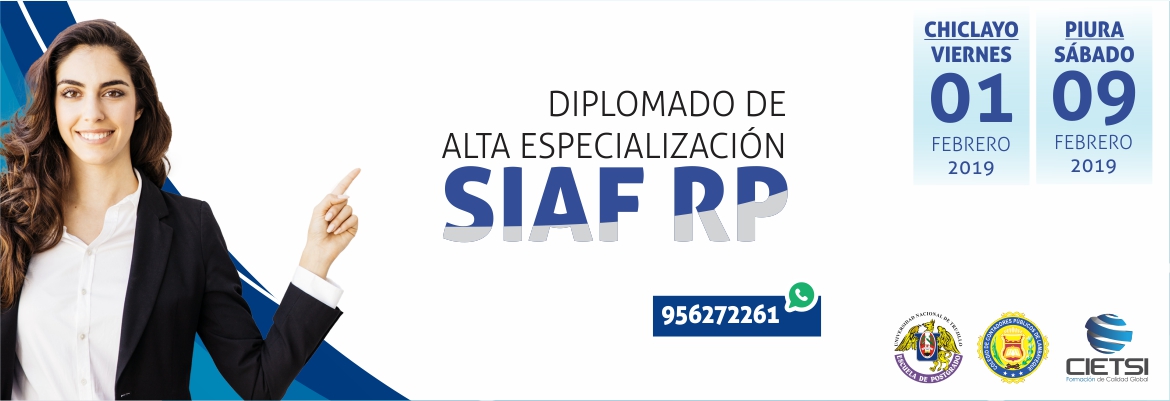 DIPLOMADO DE ALTA ESPECIALIZACIÓN SIAF RP 2019
