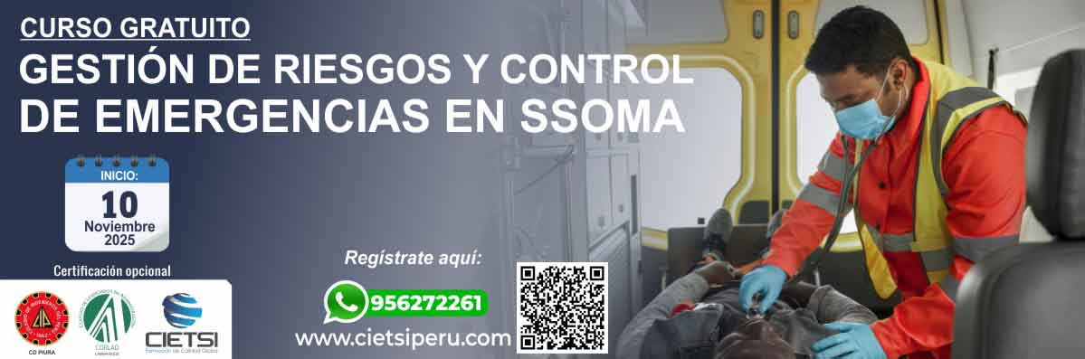 CURSO ESPECIALIZADO GESTIÓN EFECTIVA DE RIESGOS Y CONTROL DE EMERGENCIAS EN SSOMA 2025