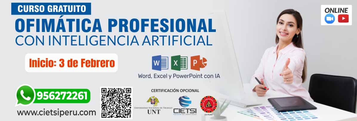 CURSO DE OFIMÁTICA PROFESIONAL CON INTELIGENCIA ARTIFICIAL 2026