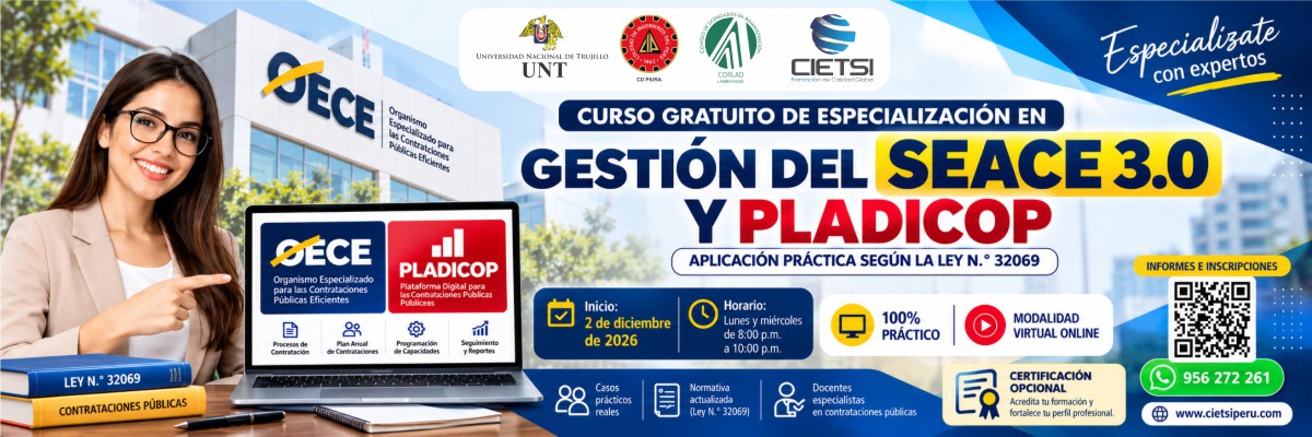 curso gratuito de especializaciOn en gestiOn del seace 30 y pladicop 2026