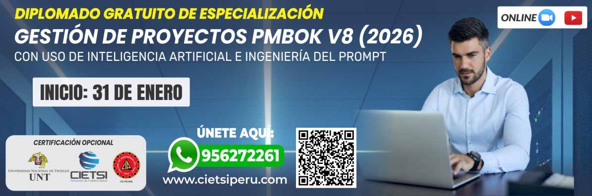 DIPLOMADO DE ESPECIALIZACIÓN EN GESTIÓN DE PROYECTOS PMBOK V8 (2026 ...