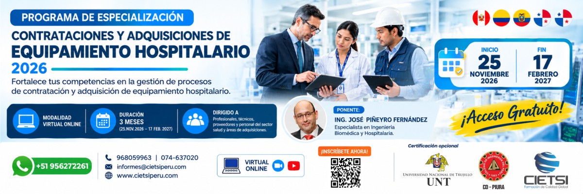 programa gratuito de especializaciOn en contrataciones y adquisiciones de equipamiento hospitalario 2026