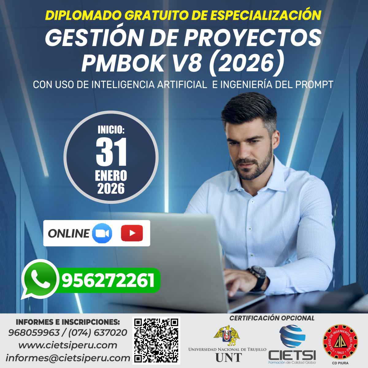 DIPLOMADO DE ESPECIALIZACIÓN EN GESTIÓN DE PROYECTOS PMBOK V8 (2026 ...